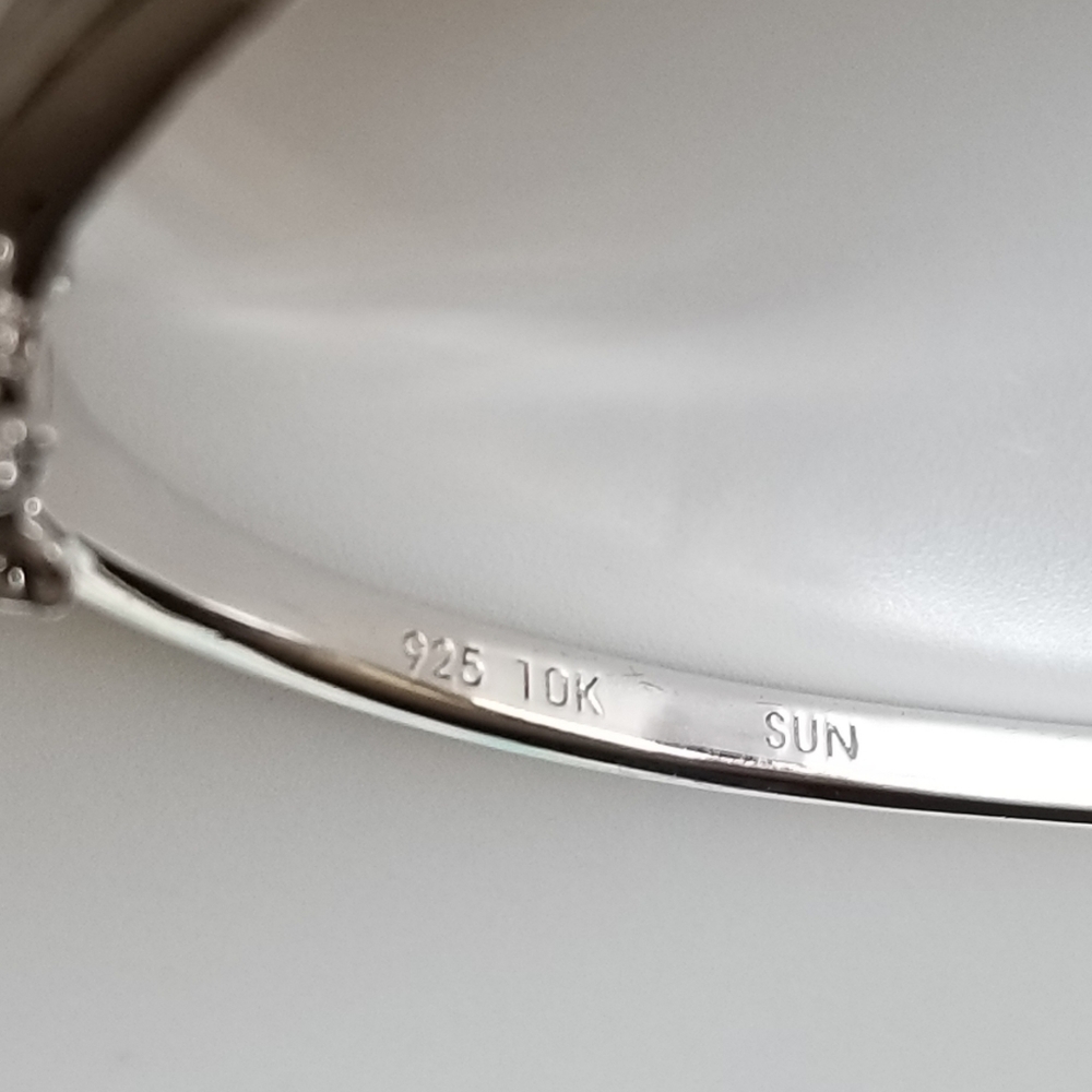 KAY Double Heart Sterling Silver Bangle Bracelet - Picture 4 of 5